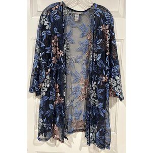 Catherine’s Duster Embroidered Beautiful Long Sleeve Sz - 3X